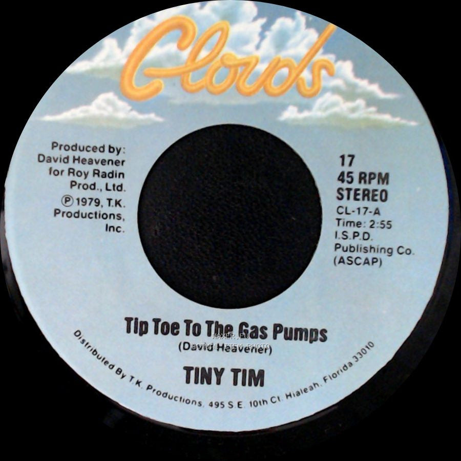 Tiny Tim - The Hicky (On Your Neck) / Tip Toe To The Gas Pumps side B