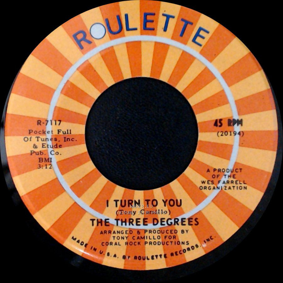 The Three Degrees - Trade Winds / I Turn To You side A