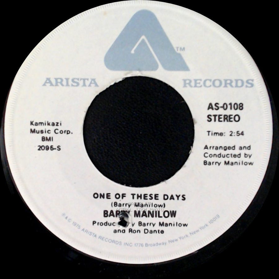Barry Manilow - One Of These Days / It's A Miracle side A