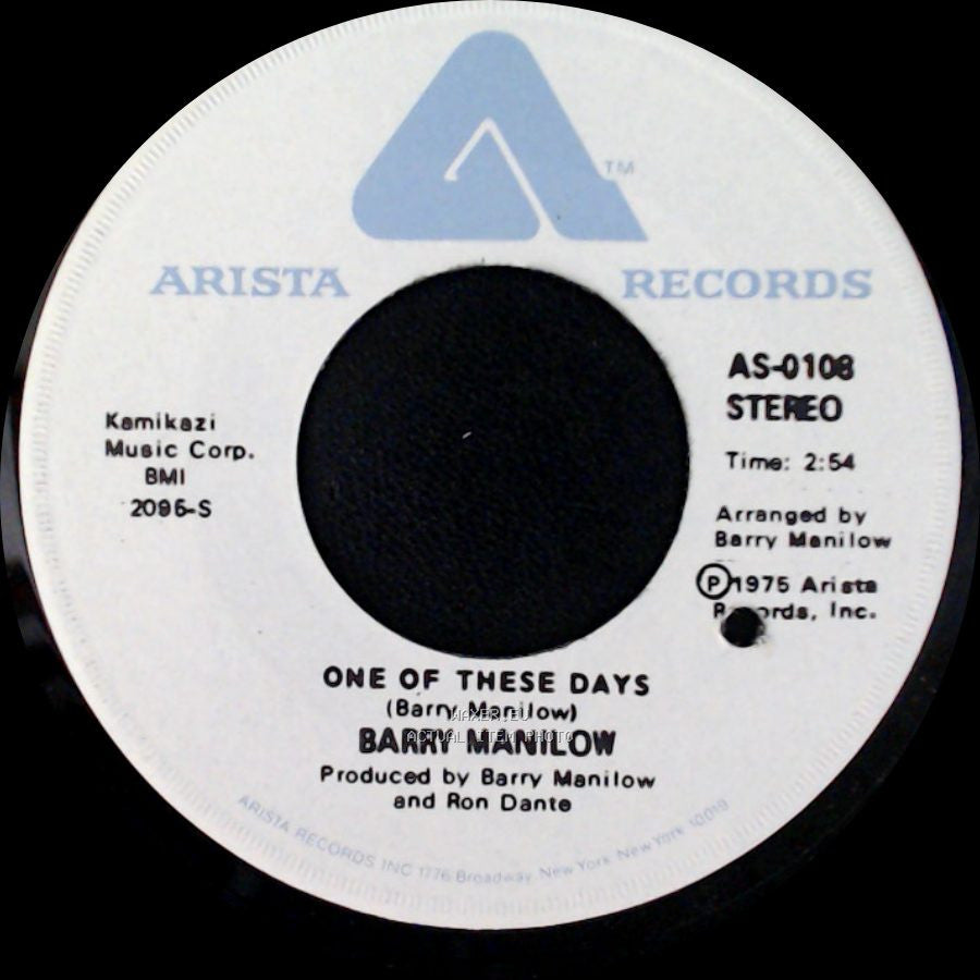 Barry Manilow - One Of These Days / It's A Miracle side A