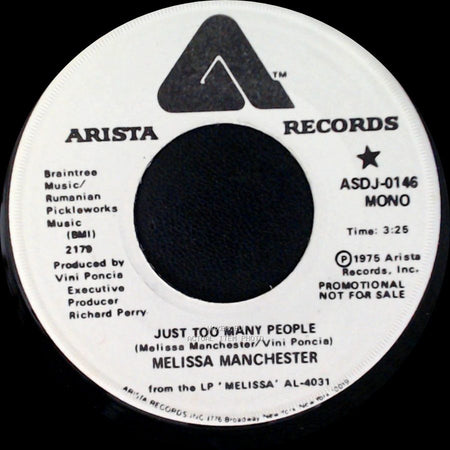 Melissa Manchester - Just Too Many People / Just Too Many People side A