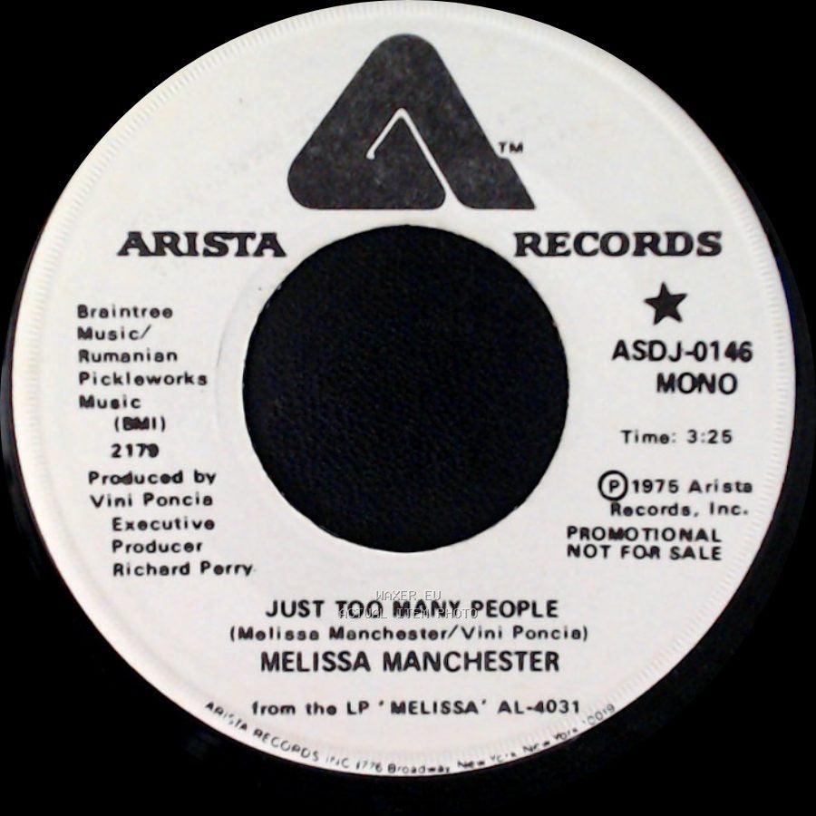 Melissa Manchester - Just Too Many People / Just Too Many People side B