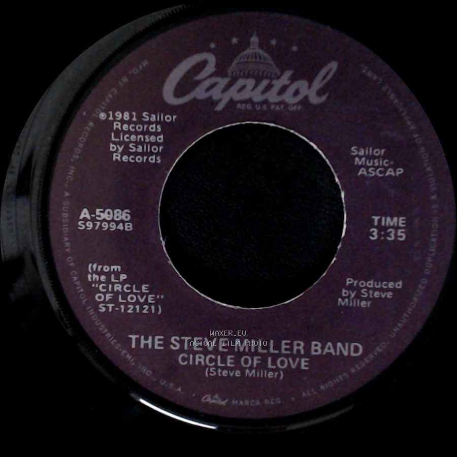 The Steve Miller Band - Circle Of Love / Circle Of Love (Instrumental Version) side A