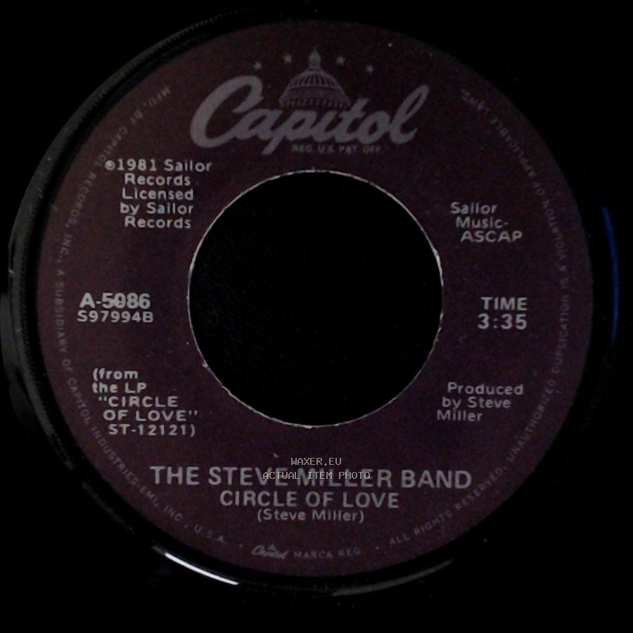 The Steve Miller Band - Circle Of Love / Circle Of Love (Instrumental Version) side A