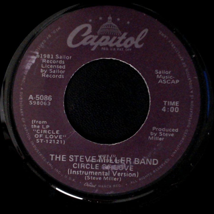 The Steve Miller Band - Circle Of Love / Circle Of Love (Instrumental Version) side B