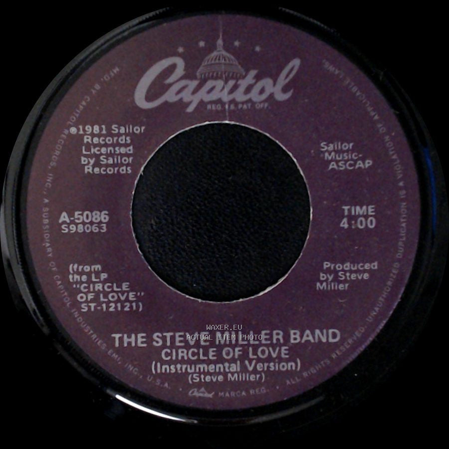 The Steve Miller Band - Circle Of Love / Circle Of Love (Instrumental Version) side B