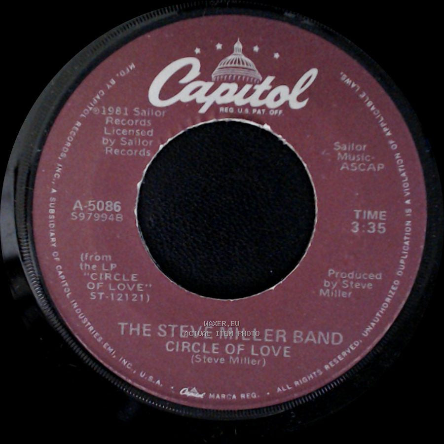 The Steve Miller Band - Circle Of Love / Circle Of Love (Instrumental Version) side A
