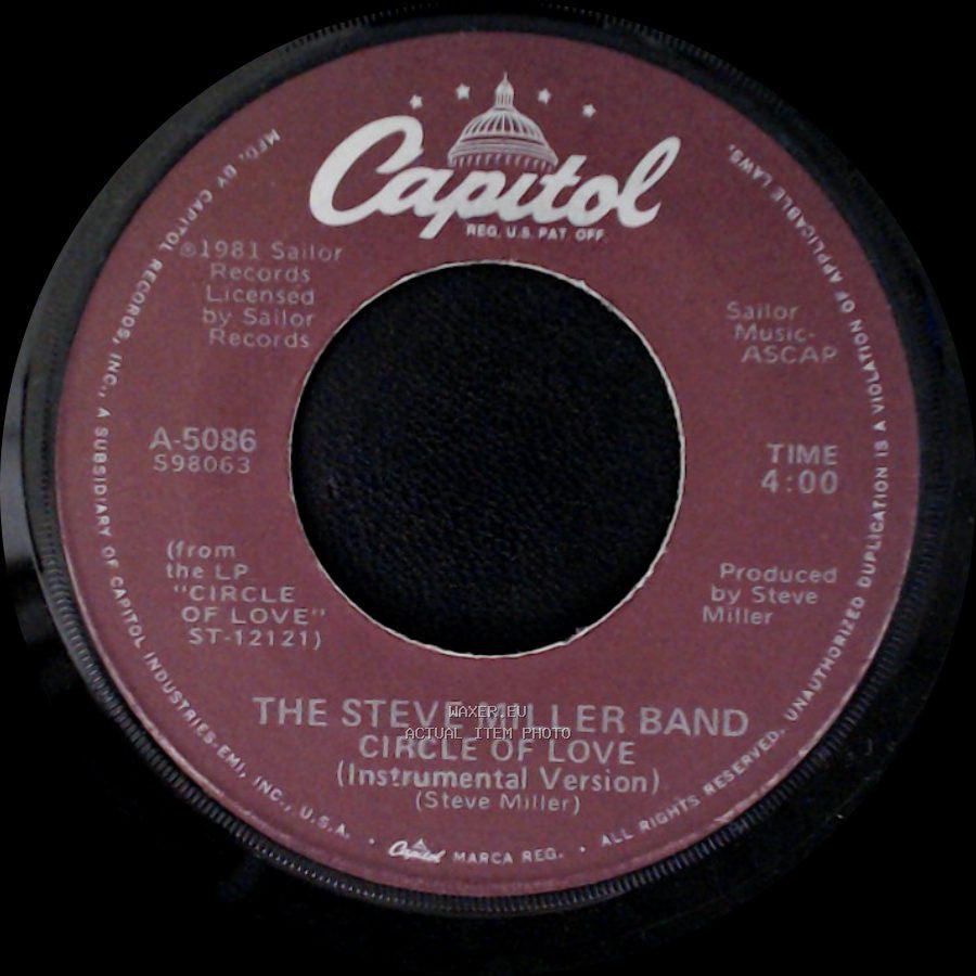 The Steve Miller Band - Circle Of Love / Circle Of Love (Instrumental Version) side B
