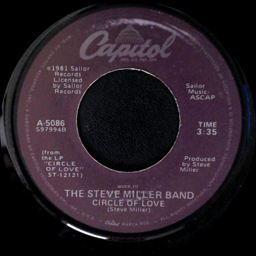 The Steve Miller Band - Circle Of Love / Circle Of Love (Instrumental Version) side B