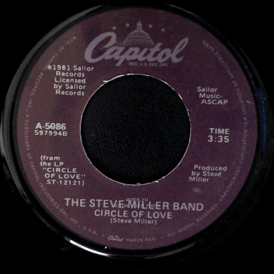 The Steve Miller Band - Circle Of Love / Circle Of Love (Instrumental Version) side B
