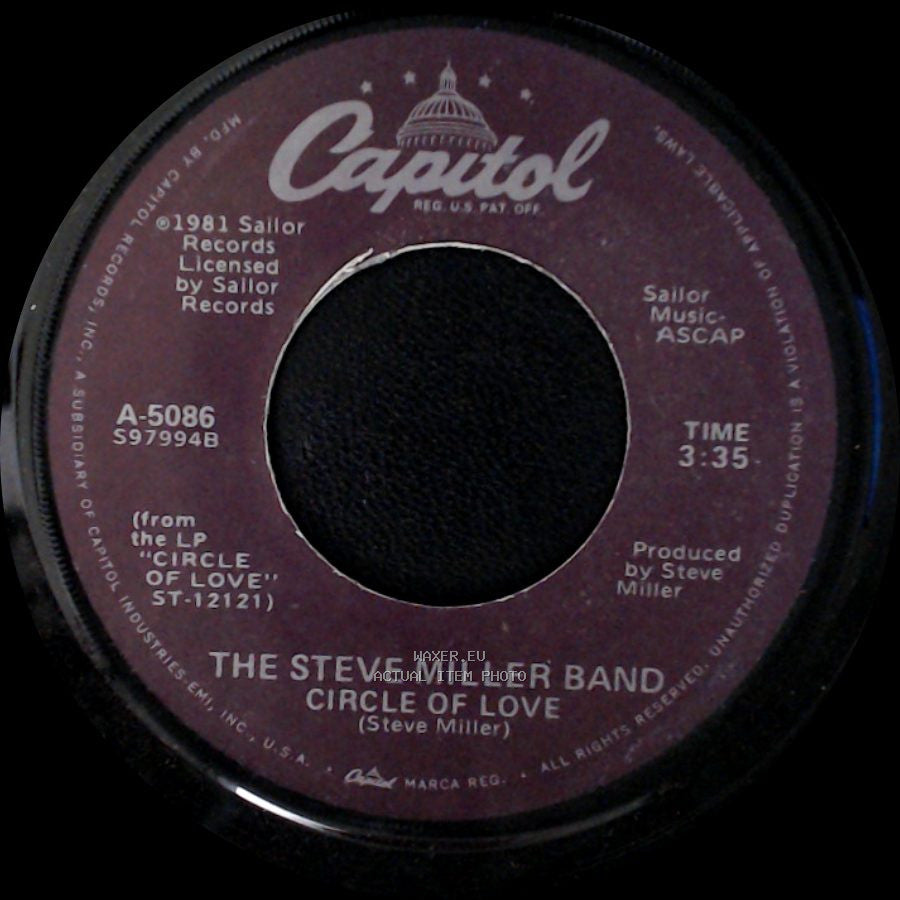 The Steve Miller Band - Circle Of Love (Instrumental Version) / Circle Of Love side B