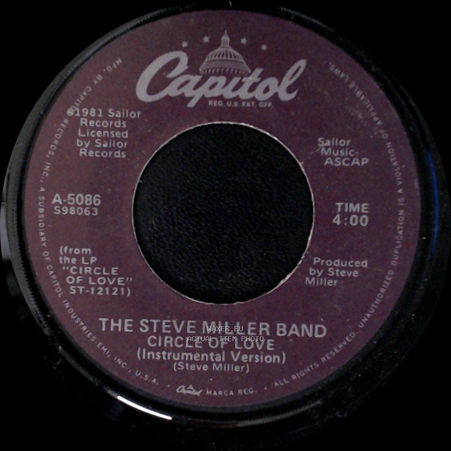 The Steve Miller Band - Circle Of Love / Circle Of Love (Instrumental Version) side A