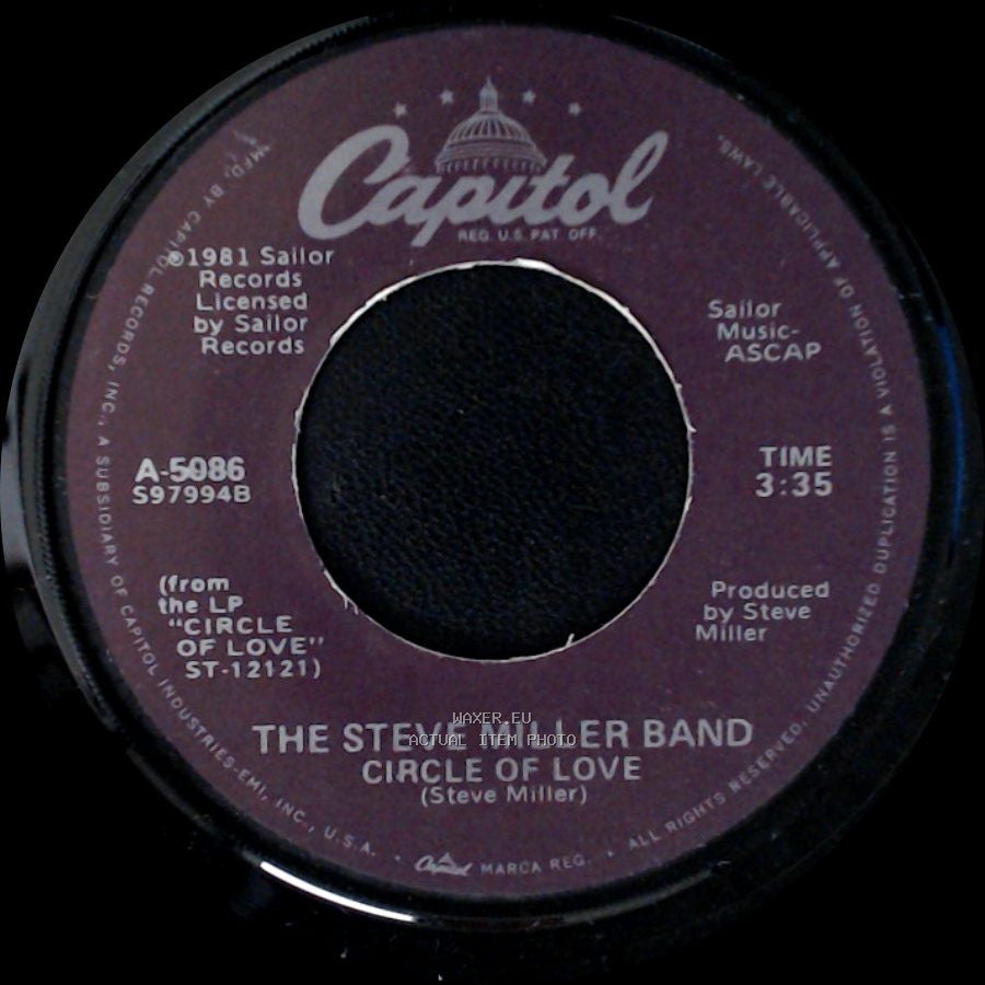 The Steve Miller Band - Circle Of Love / Circle Of Love (Instrumental Version) side B