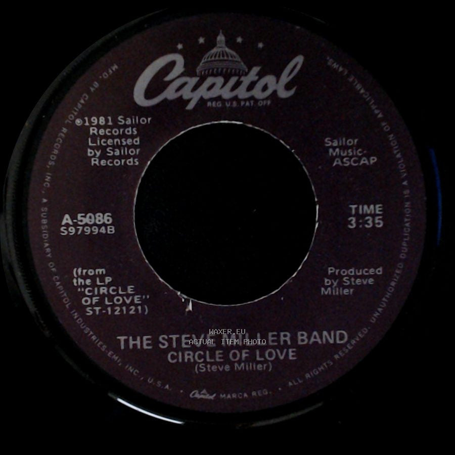 The Steve Miller Band - Circle Of Love (Instrumental Version) / Circle Of Love side B