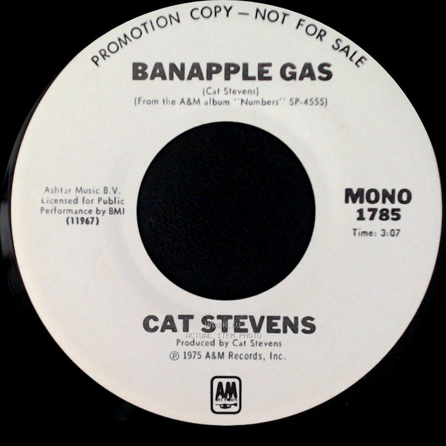 Cat Stevens - Banapple Gas / Banapple Gas side A