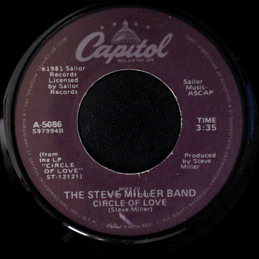 The Steve Miller Band - Circle Of Love / Circle Of Love (Instrumental Version) side B