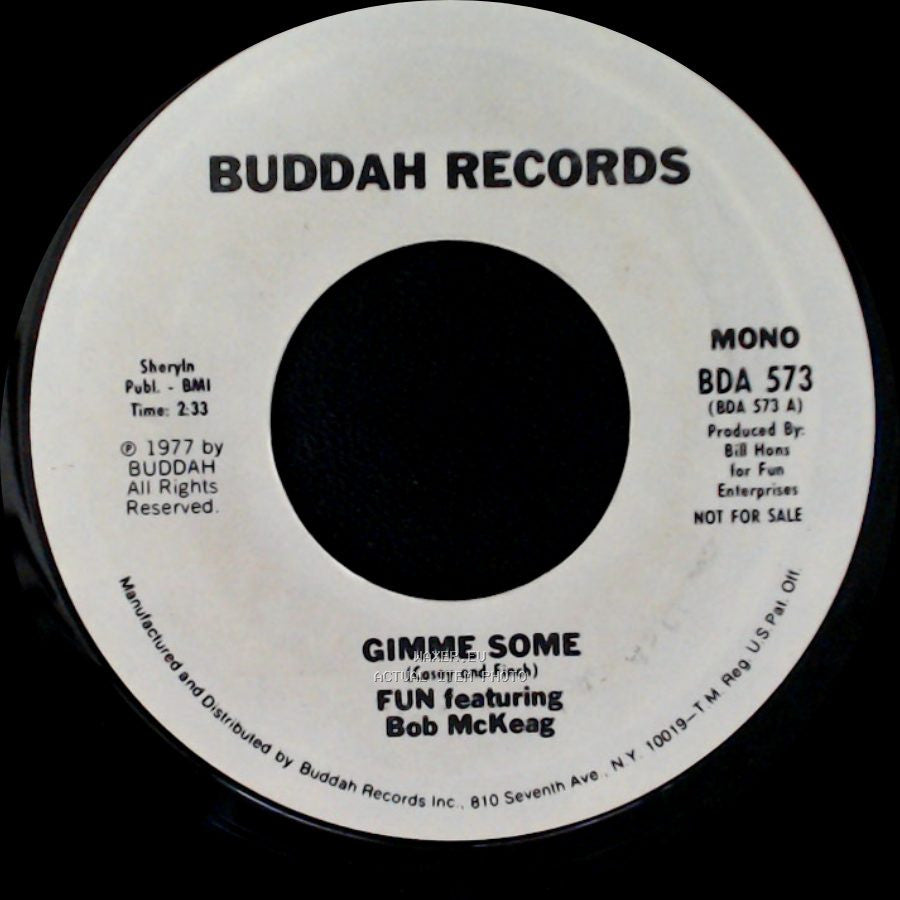 Fun Featuring Bob Mckeag - Gimme Some / Gimme Some side B