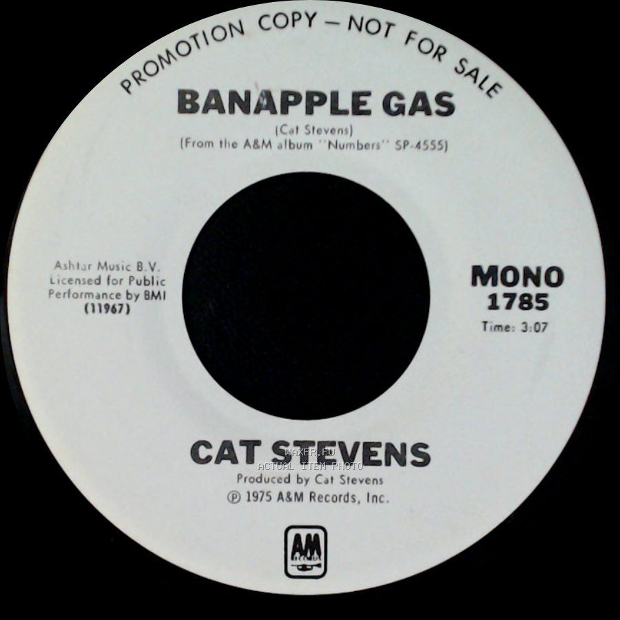 Cat Stevens - Banapple Gas / Banapple Gas side B