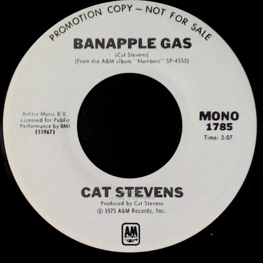 Cat Stevens - Banapple Gas / Banapple Gas side B