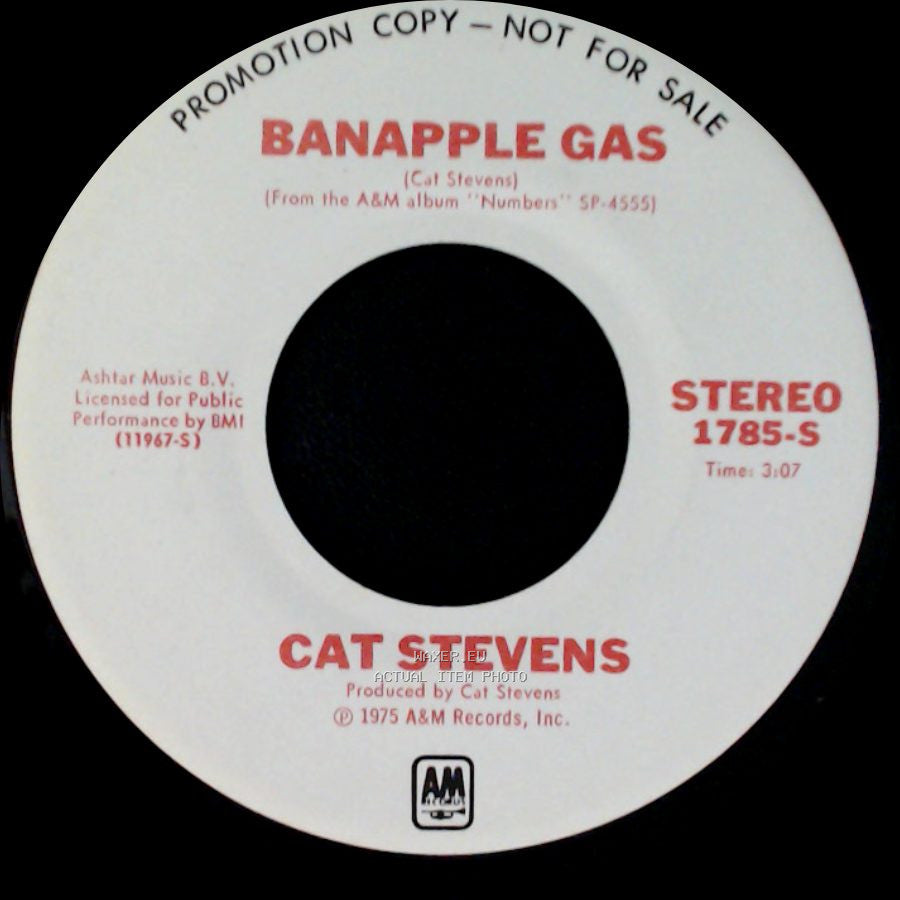 Cat Stevens - Banapple Gas / Banapple Gas side A