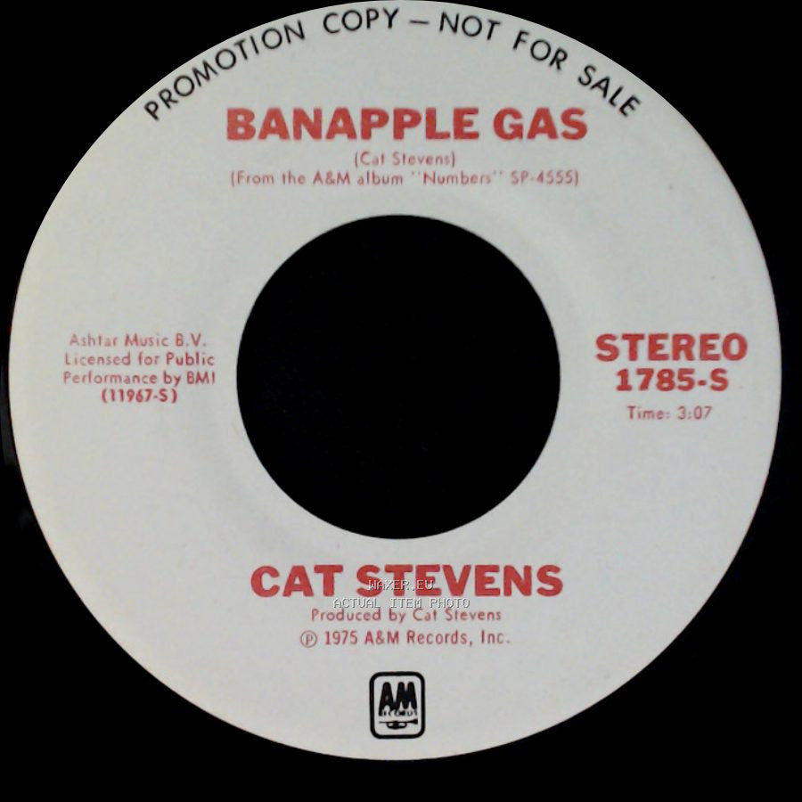 Cat Stevens - Banapple Gas / Banapple Gas side A