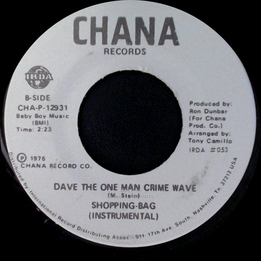 Dave The One Man Crime Wave - Shopping-Bag (Instrumental) / Shopping-Bag side A