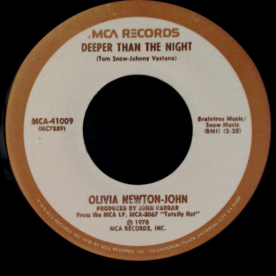 Olivia Newton-John - Please Don't Keep Me Waiting / Deeper Than The Night side B