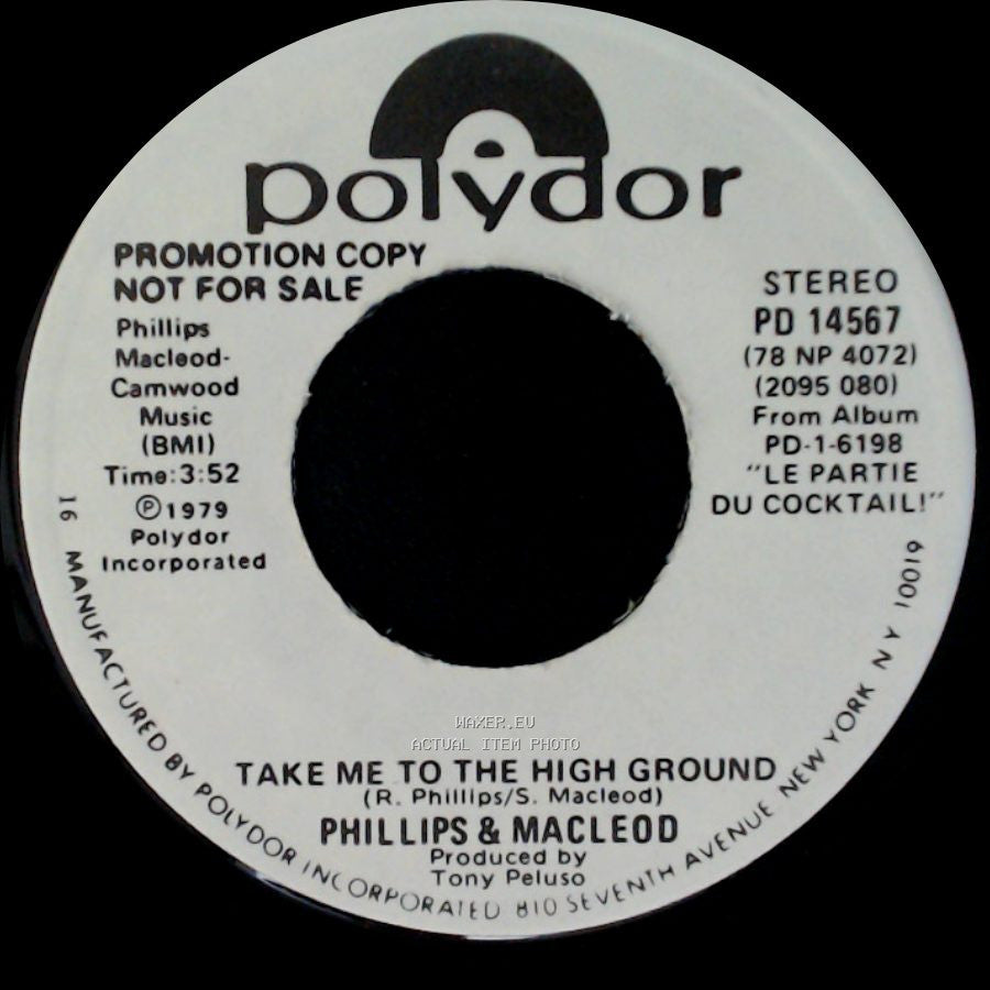 Phillips & Macleod - Take Me To The High Ground / Take Me To The High Ground side A