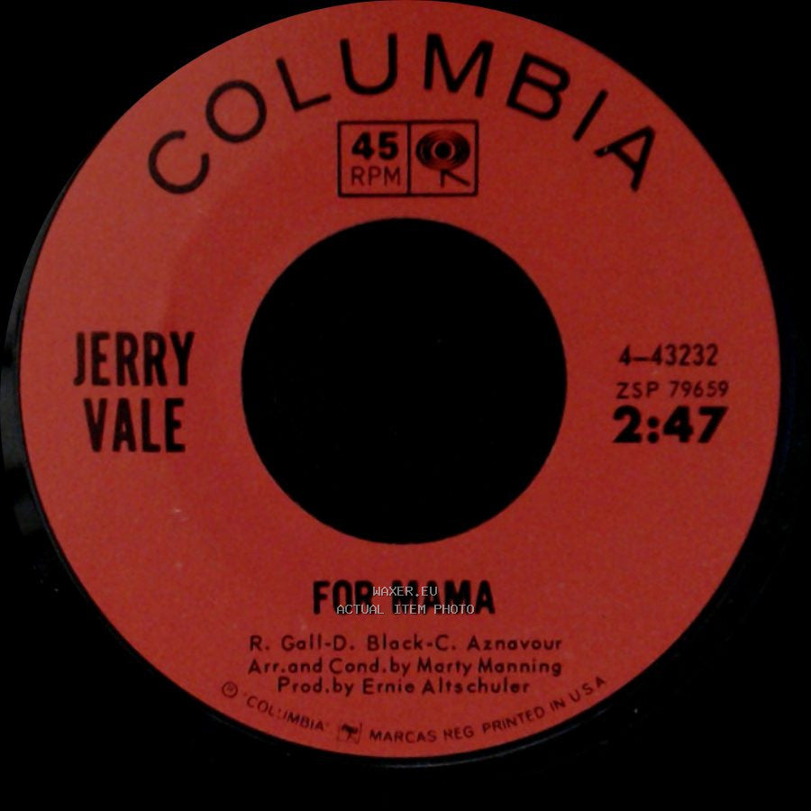 Jerry Vale - Ti Adoro / For Mama side A