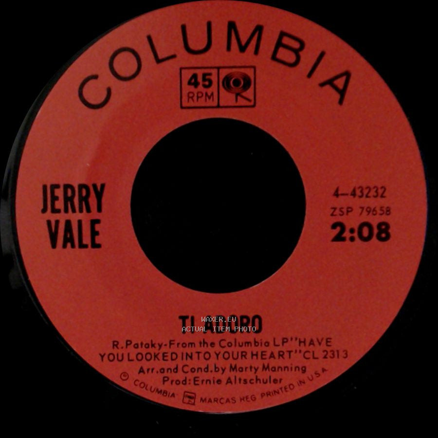 Jerry Vale - Ti Adoro / For Mama side B
