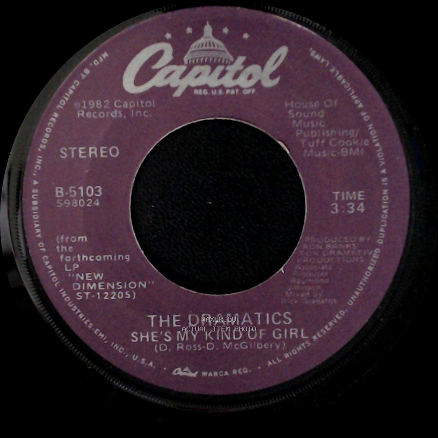 The Dramatics - Live It Up / She's My Kind Of Girl side B