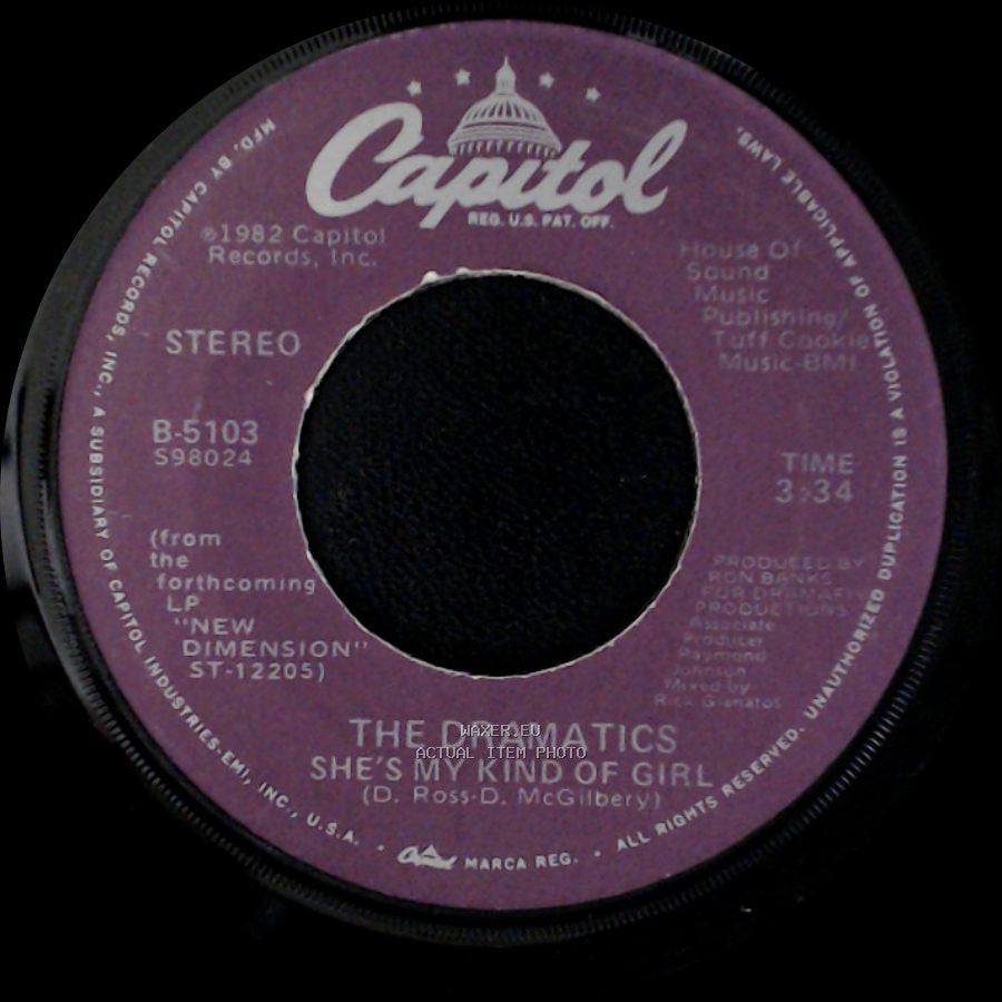 The Dramatics - Live It Up / She's My Kind Of Girl side B