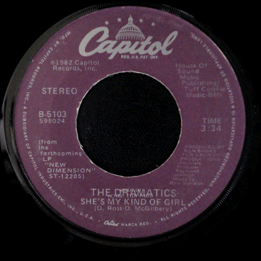 The Dramatics - Live It Up / She's My Kind Of Girl side B