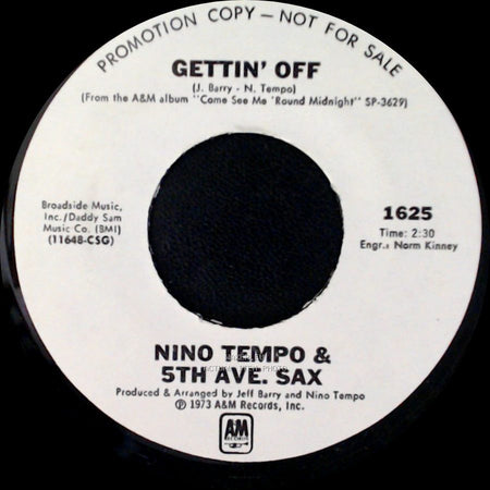 Nino Tempo & 5Th Ave. Sax - Don't Stop Now / Gettin' Off side B
