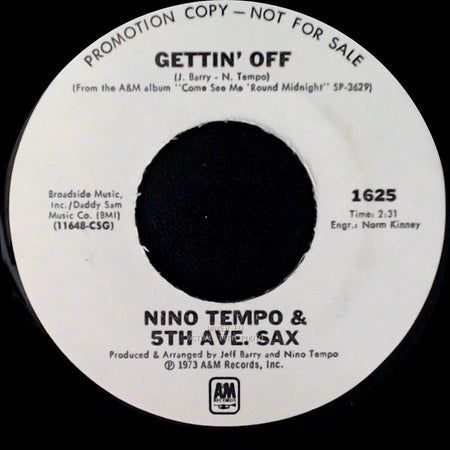 Nino Tempo & 5Th Ave. Sax - Don't Stop Now / Gettin' Off side B