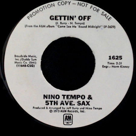 Nino Tempo & 5Th Ave. Sax - Don't Stop Now / Gettin' Off side B