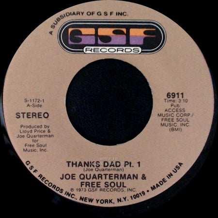 Joe Quarterman & Free Soul - Thanks Dad Pt. 1 / Thanks Dad Pt. 2 side A