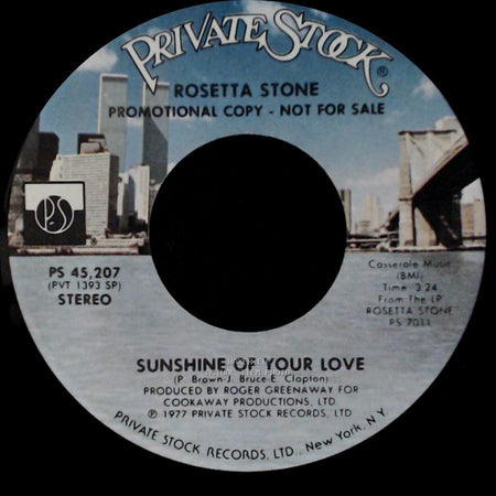 Rosetta Stone - At The Disco / Sunshine Of Your Love side B
