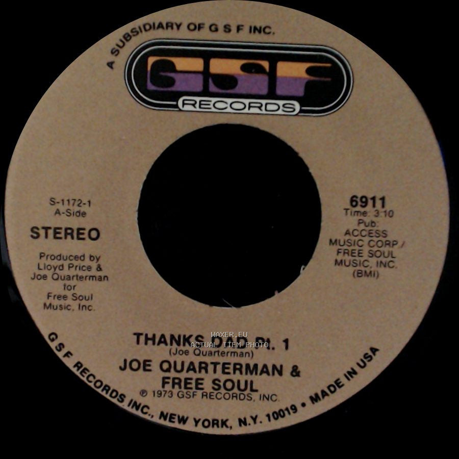 Joe Quarterman & Free Soul - Thanks Dad Pt. 1 / Thanks Dad Pt. 2 side A