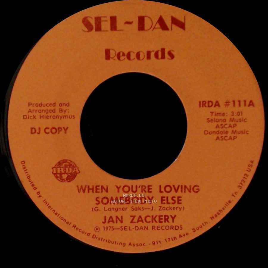 Jan Zackery - When You're Loving Somebody Else / When You're Loving Somebody Else side B