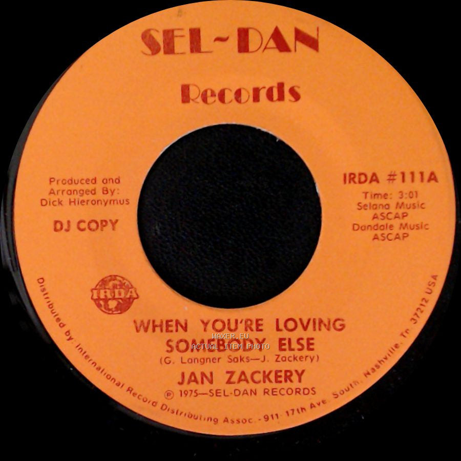 Jan Zackery - When You're Loving Somebody Else / When You're Loving Somebody Else side B