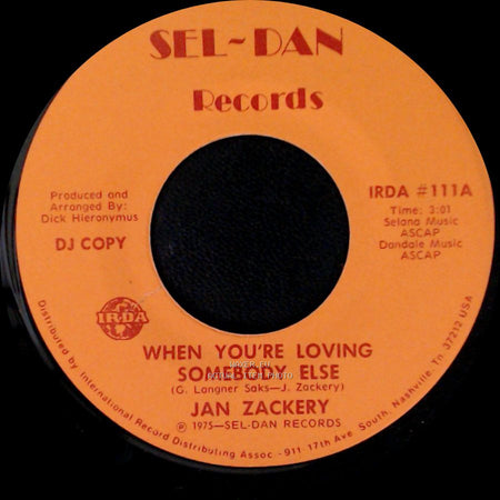Jan Zackery - When You're Loving Somebody Else / When You're Loving Somebody Else side B