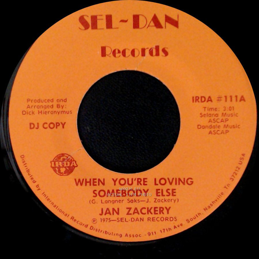 Jan Zackery - When You're Loving Somebody Else / When You're Loving Somebody Else side B