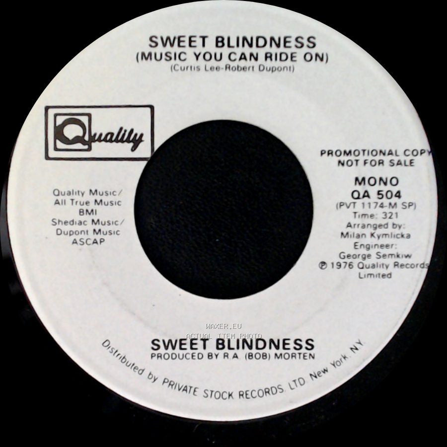 Unknown Artist - Sweet Blindness (Music You Can Ride On) / Sweet Blindness (Music You Can Ride On) side A