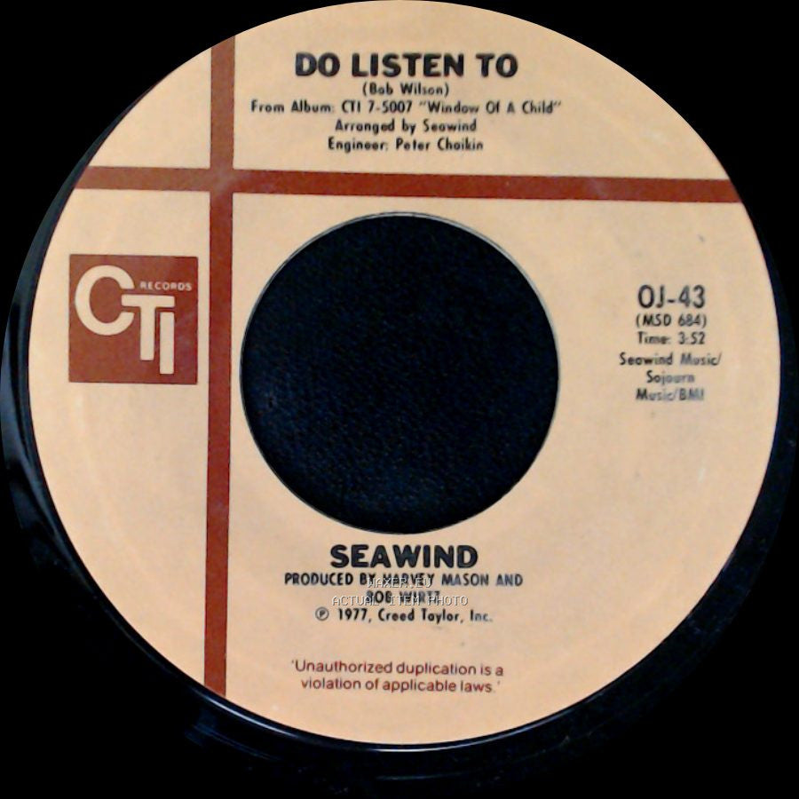 Seawind - One Sweet Night / Do Listen To side B