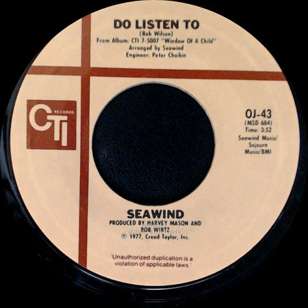 Seawind - One Sweet Night / Do Listen To side B