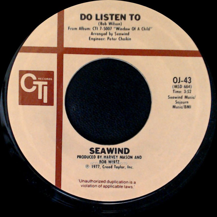 Seawind - One Sweet Night / Do Listen To side B