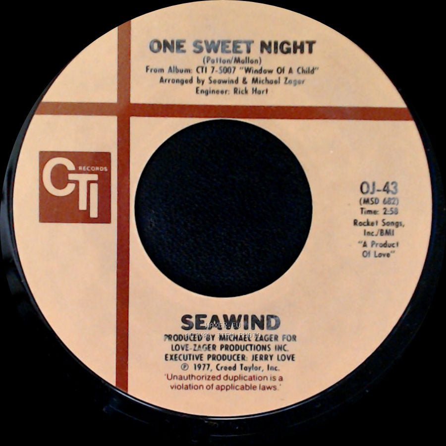 Seawind - One Sweet Night / Do Listen To side A