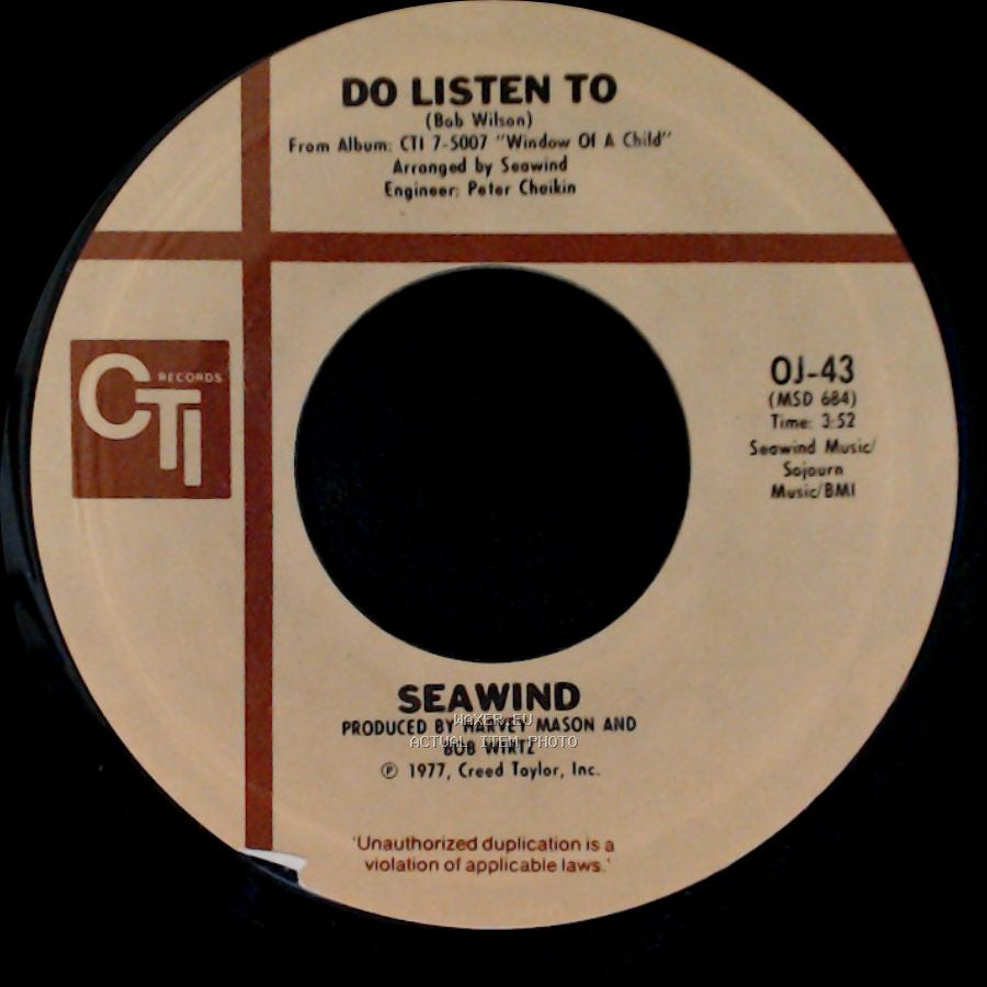 Seawind - One Sweet Night / Do Listen To side A