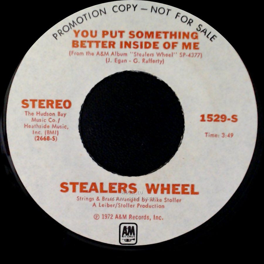 Stealers Wheel - You Put Something Better Inside Of Me / Wheelin' side A